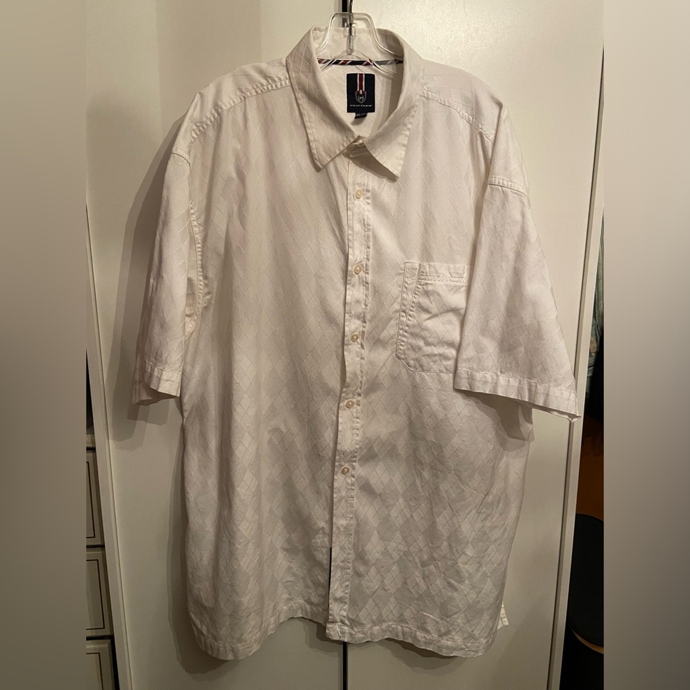 Phat Farm men’s VTG white shirt sleeve shirt 2XL, 100% cotton